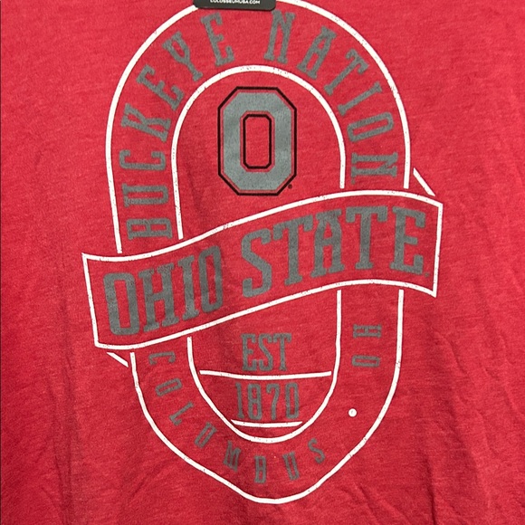 Colosseum Red Ohio State Men's Short Sleeve Tee - Picture 4 of 5